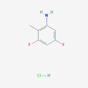 molecular formula C7H8ClF2N B2513424 3,5-Difluoro-2-methylaniline hydrochloride CAS No. 2174008-07-0