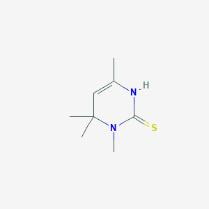 molecular formula C8H14N2S B2513429 3,4,4,6-tetramethyl-1,2,3,4-tetrahydropyrimidine-2-thione CAS No. 58544-48-2