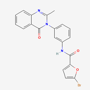 molecular formula C20H14BrN3O3 B2513439 5-bromo-N-(3-(2-methyl-4-oxoquinazolin-3(4H)-yl)phenyl)furan-2-carboxamide CAS No. 898455-32-8