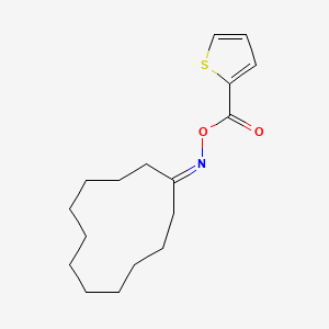molecular formula C17H25NO2S B2513446 2-{[(Cyclododecylidenamino)oxy]carbonyl}thiophene CAS No. 253169-95-8
