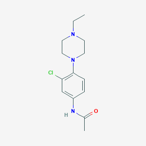 molecular formula C14H20ClN3O B251345 N-[3-chloro-4-(4-ethylpiperazin-1-yl)phenyl]acetamide 