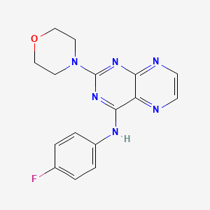 molecular formula C16H15FN6O B2513469 N-(4-fluorophenyl)-2-(morpholin-4-yl)pteridin-4-amine CAS No. 946348-00-1