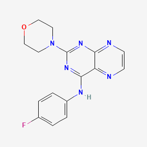 N-(4-fluorophenyl)-2-(morpholin-4-yl)pteridin-4-amine