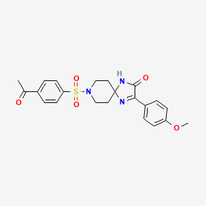 8-((4-Acetylphenyl)sulfonyl)-3-(4-methoxyphenyl)-1,4,8-triazaspiro[4.5]dec-3-en-2-one