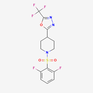 2-(1-((2,6-Difluorophenyl)sulfonyl)piperidin-4-yl)-5-(trifluoromethyl)-1,3,4-oxadiazole