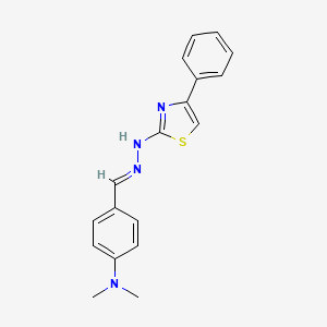 4-(Dimethylamino)benzaldehyde (4-phenyl-1,3-thiazol-2-yl)hydrazone