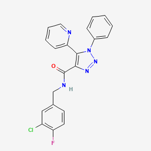 N-(3-chloro-4-fluorobenzyl)-1-phenyl-5-pyridin-2-yl-1H-1,2,3-triazole-4-carboxamide