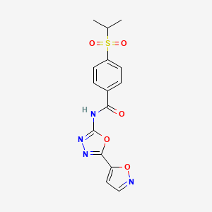 4-(isopropylsulfonyl)-N-(5-(isoxazol-5-yl)-1,3,4-oxadiazol-2-yl)benzamide