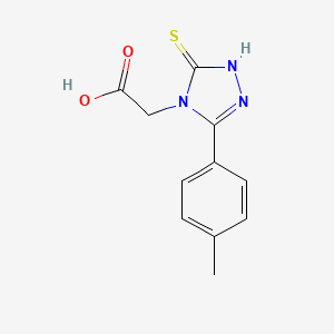 2-[3-(4-methylphenyl)-5-sulfanyl-4H-1,2,4-triazol-4-yl]acetic acid