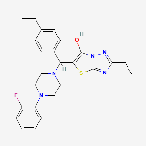 2-Ethyl-5-((4-ethylphenyl)(4-(2-fluorophenyl)piperazin-1-yl)methyl)thiazolo[3,2-b][1,2,4]triazol-6-ol