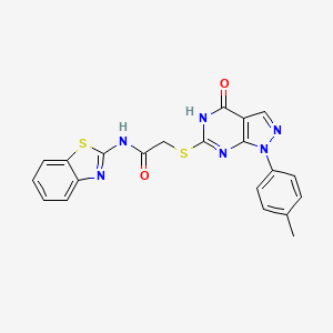 N-(benzo[d]thiazol-2-yl)-2-((4-oxo-1-(p-tolyl)-4,5-dihydro-1H-pyrazolo[3,4-d]pyrimidin-6-yl)thio)acetamide