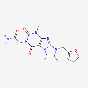 2-[6-(Furan-2-ylmethyl)-4,7,8-trimethyl-1,3-dioxopurino[7,8-a]imidazol-2-yl]acetamide