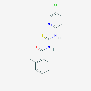 molecular formula C15H14ClN3OS B251350 N-[(5-chloropyridin-2-yl)carbamothioyl]-2,4-dimethylbenzamide 