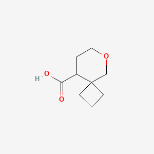 molecular formula C9H14O3 B2513506 6-Oxaspiro[3.5]nonane-9-carboxylic acid CAS No. 1784255-65-7