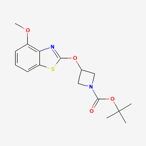 molecular formula C16H20N2O4S B2513515 tert-butyl 3-[(4-methoxy-1,3-benzothiazol-2-yl)oxy]azetidine-1-carboxylate CAS No. 2034496-44-9