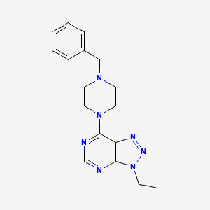 molecular formula C17H21N7 B2513525 1-benzyl-4-{3-ethyl-3H-[1,2,3]triazolo[4,5-d]pyrimidin-7-yl}piperazine CAS No. 899730-00-8