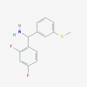 (2,4-Difluorophenyl)[3-(methylsulfanyl)phenyl]methanamine