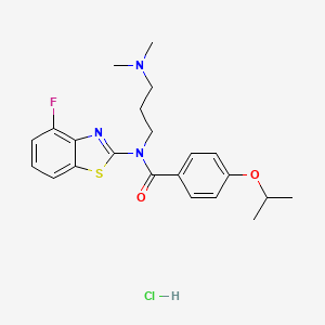 N-(3-(dimethylamino)propyl)-N-(4-fluorobenzo[d]thiazol-2-yl)-4-isopropoxybenzamide hydrochloride