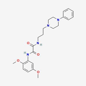 molecular formula C23H30N4O4 B2513536 N'-(2,5-dimethoxyphenyl)-N-[3-(4-phenylpiperazin-1-yl)propyl]ethanediamide CAS No. 1049518-71-9