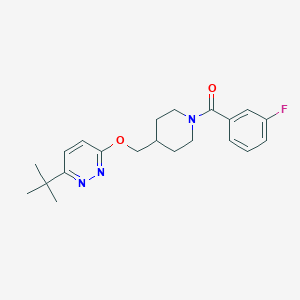 [4-[(6-Tert-butylpyridazin-3-yl)oxymethyl]piperidin-1-yl]-(3-fluorophenyl)methanone