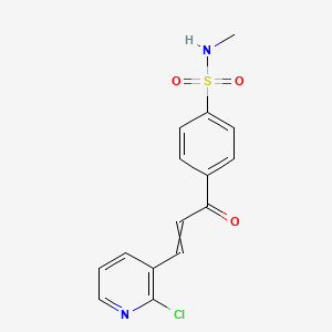 4-[3-(2-chloropyridin-3-yl)prop-2-enoyl]-N-methylbenzene-1-sulfonamide
