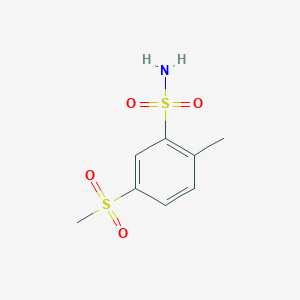 molecular formula C8H11NO4S2 B2513552 2-Methyl-5-(methylsulfonyl)benzenesulfonamide CAS No. 1671-20-1