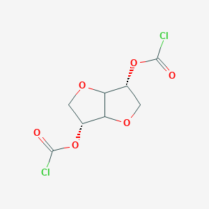 molecular formula C8H8Cl2O6 B2513554 (3R,6R)-6-[(chlorocarbonyl)oxy]-hexahydrofuro[3,2-b]furan-3-yl chloroformate CAS No. 1173168-92-7
