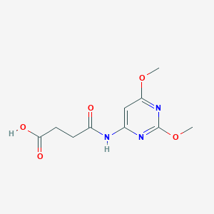molecular formula C10H13N3O5 B2513570 4-((2,6-Dimethoxypyrimidin-4-yl)amino)-4-oxobutanoic acid CAS No. 303134-31-8
