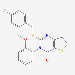 2-((4-chlorobenzyl)thio)-3-(2-methoxyphenyl)-6,7-dihydrothieno[3,2-d]pyrimidin-4(3H)-one