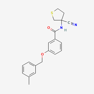 N-(3-cyanothiolan-3-yl)-3-[(3-methylphenyl)methoxy]benzamide