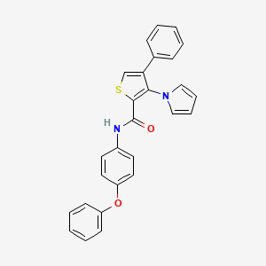 N-(4-phenoxyphenyl)-4-phenyl-3-(1H-pyrrol-1-yl)thiophene-2-carboxamide
