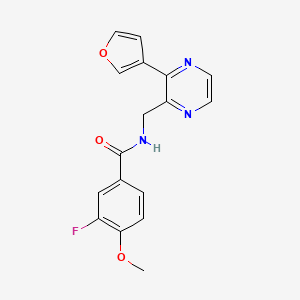 3-fluoro-N-((3-(furan-3-yl)pyrazin-2-yl)methyl)-4-methoxybenzamide