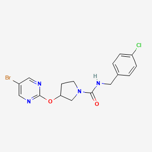 3-[(5-bromopyrimidin-2-yl)oxy]-N-[(4-chlorophenyl)methyl]pyrrolidine-1-carboxamide