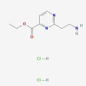 Ethyl 2-(2-aminoethyl)pyrimidine-4-carboxylate;dihydrochloride
