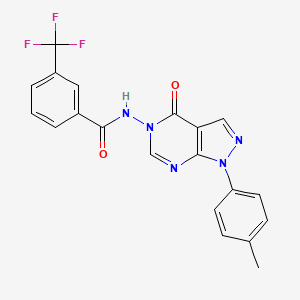 N-(4-oxo-1-(p-tolyl)-1H-pyrazolo[3,4-d]pyrimidin-5(4H)-yl)-3-(trifluoromethyl)benzamide