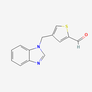 4-(1H-benzimidazol-1-ylmethyl)thiophene-2-carbaldehyde