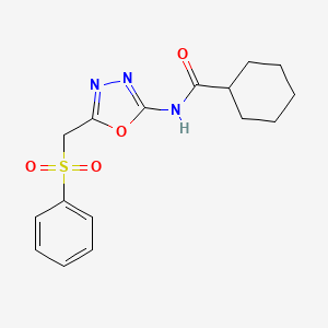 N-(5-((phenylsulfonyl)methyl)-1,3,4-oxadiazol-2-yl)cyclohexanecarboxamide