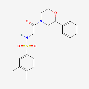 3,4-dimethyl-N-(2-oxo-2-(2-phenylmorpholino)ethyl)benzenesulfonamide
