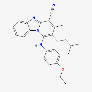 1-[(4-Ethoxyphenyl)amino]-3-methyl-2-(3-methylbutyl)pyrido[1,2-a]benzimidazole-4-carbonitrile