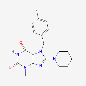 3-methyl-7-(4-methylbenzyl)-8-(piperidin-1-yl)-1H-purine-2,6(3H,7H)-dione
