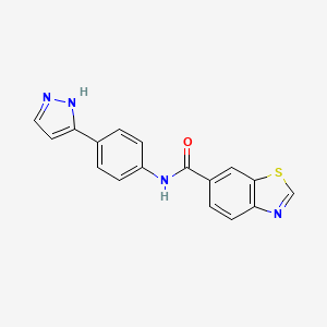 N-(4-(1H-pyrazol-3-yl)phenyl)benzo[d]thiazole-6-carboxamide