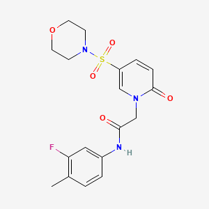 N-(3-fluoro-4-methylphenyl)-2-[5-(morpholin-4-ylsulfonyl)-2-oxopyridin-1(2H)-yl]acetamide