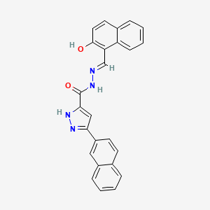 N'-[(2-hydroxynaphthalen-1-yl)methylidene]-3-(naphthalen-2-yl)-1H-pyrazole-5-carbohydrazide