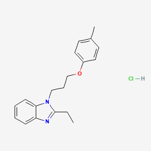 molecular formula C19H23ClN2O B2513626 2-ethyl-1-(3-(p-tolyloxy)propyl)-1H-benzo[d]imidazole hydrochloride CAS No. 1052076-66-0