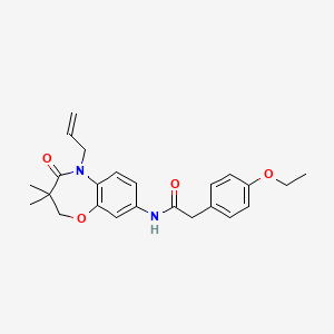 N-(5-allyl-3,3-dimethyl-4-oxo-2,3,4,5-tetrahydrobenzo[b][1,4]oxazepin-8-yl)-2-(4-ethoxyphenyl)acetamide