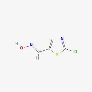 molecular formula C4H3ClN2OS B2513632 2-Chloro-1,3-thiazole-5-carbaldehyde oxime CAS No. 303987-38-4