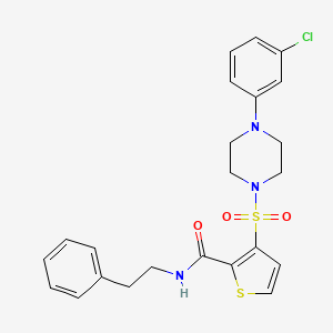 3-{[4-(3-chlorophenyl)piperazin-1-yl]sulfonyl}-N-(2-phenylethyl)thiophene-2-carboxamide