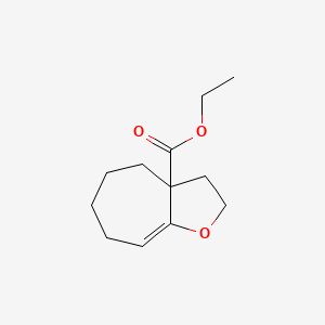 molecular formula C12H18O3 B2513638 ethyl 2H,3H,3aH,4H,5H,6H,7H-cyclohepta[b]furan-3a-carboxylate CAS No. 2168237-96-3