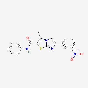 3-methyl-6-(3-nitrophenyl)-N-phenylimidazo[2,1-b][1,3]thiazole-2-carboxamide