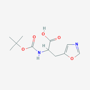 molecular formula C11H16N2O5 B2513647 N-(tert-butoxycarbonyl)-3(5-oxazolyl)-DL-alanine CAS No. 254438-84-1
